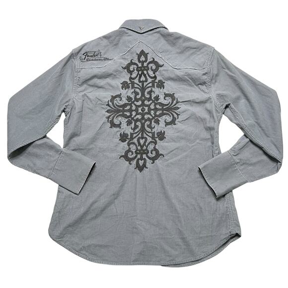 Fender Custom Rock & Roll Religion Men’s Corduroy Embroidered Long Sleeve - S - Picture 1 of 10